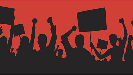 Galle Face Road blocked due to protest