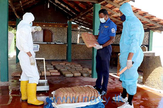 Over 417 kg of Kerala Cannabis seized by Navy