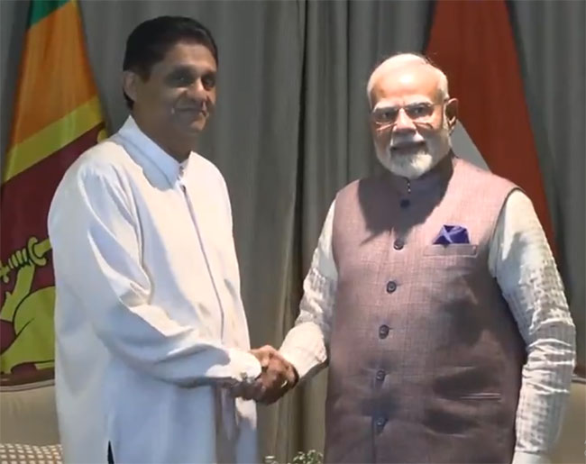Modi meets Sajith in Colombo
