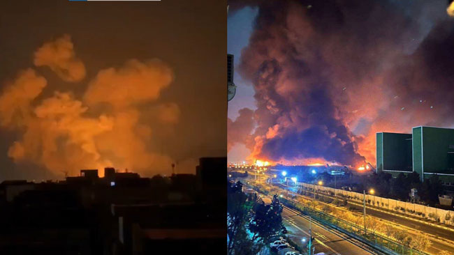 Massive blasts near Mehrabad Airport in Tehran, Iran, after Israeli airstrikes