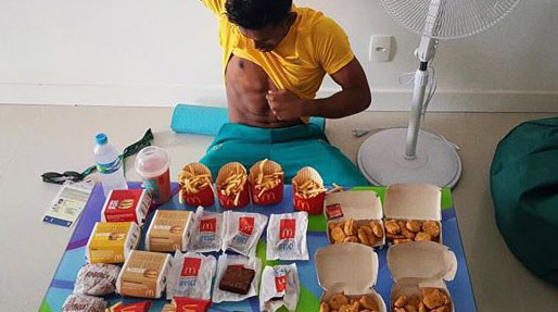 Lankan-born Aussie Olympian’s crazy junk food binge after bowing out of Rio